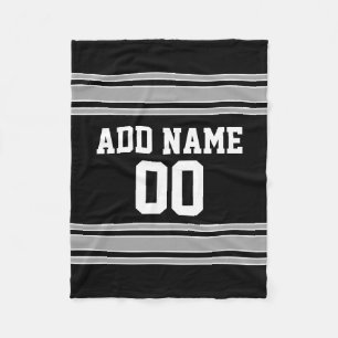 Team Jersey with Custom Name and Number Fleece Blanket