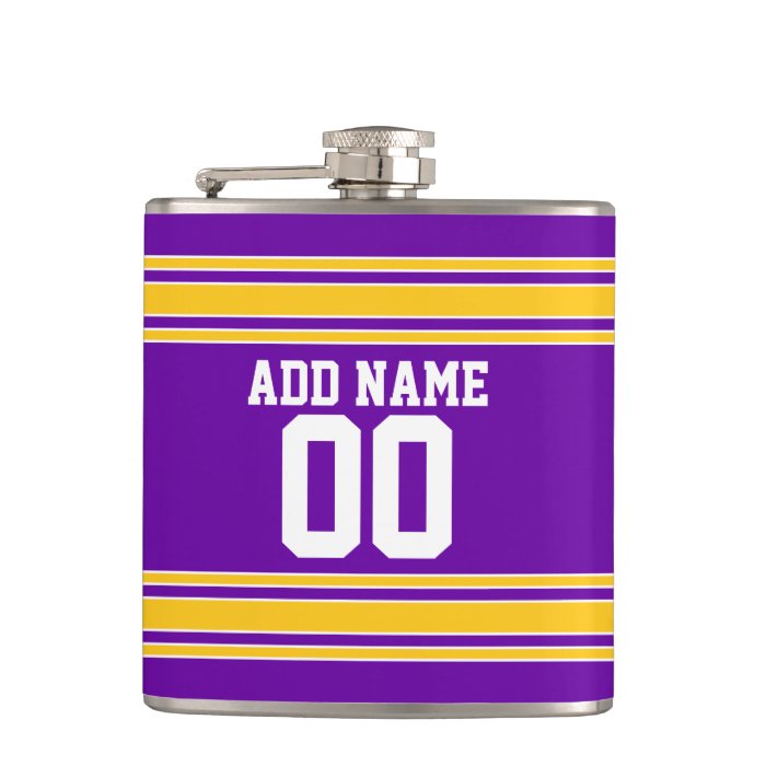 Team Jersey with Custom Name and Number Hip Flasks