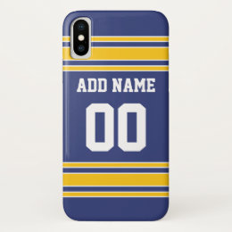 Team Jersey with Custom Name and Number iPhone X Case