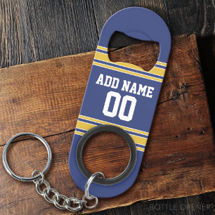 Team Jersey with Custom Name and Number Keychain Bottle Opener