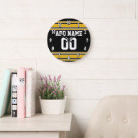 Football Jersey Wall Clock NFL Custom Personalized With Name