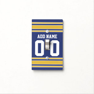 Team Jersey with Custom Name and Number Light Switch Cover