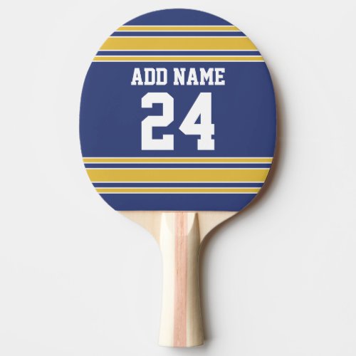 Team Jersey with Custom Name and Number Ping Pong Paddle