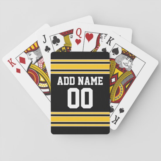 Team Jersey with Custom Name and Number Playing Cards