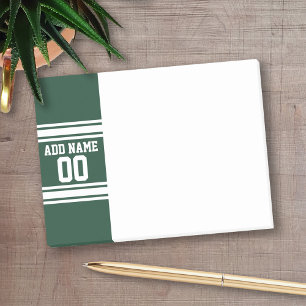 Team Jersey with Custom Name and Number Post-it Notes