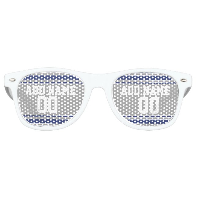 Team Jersey with Custom Name and Number Retro Sunglasses (Front)