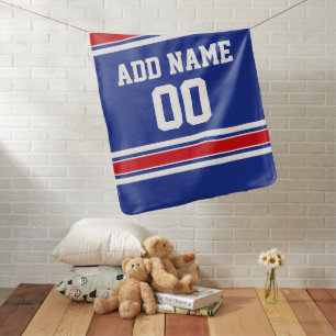 Team Jersey with Custom Name and Number Stroller Blanket