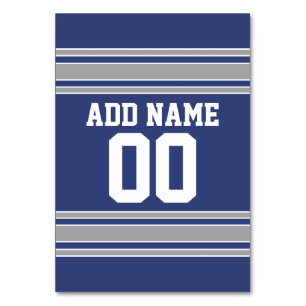 Team Jersey with Custom Name and Number Table Number