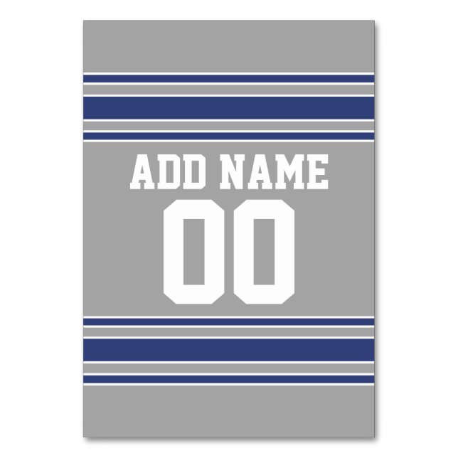 Team Jersey with Custom Name and Number Table Number (Front)