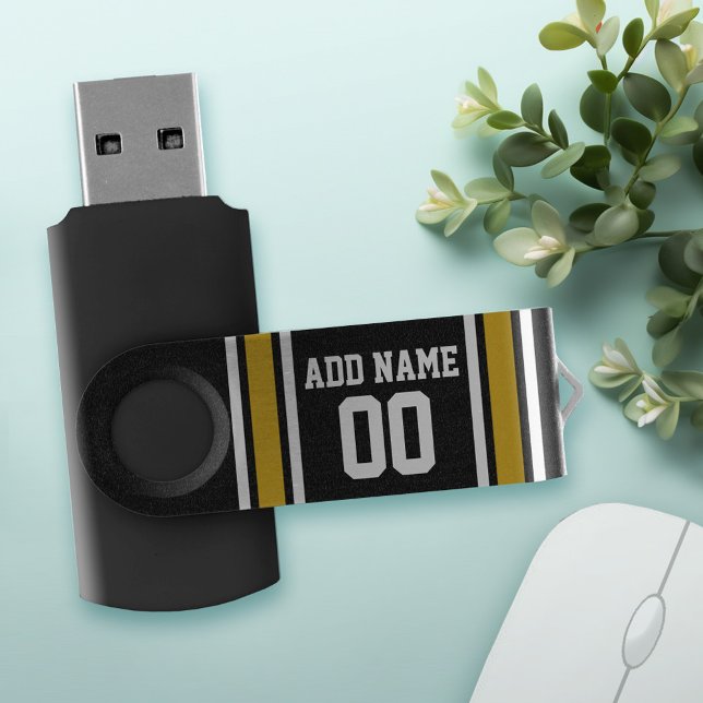Team Jersey with Custom Name and Number USB Flash Drive (Personalized USB Flash Drive)