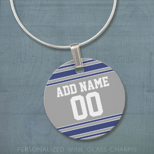 Team Jersey with Custom Name and Number Wine Charm