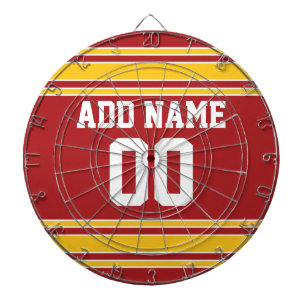 Team Jersey with Name and Number Dartboard
