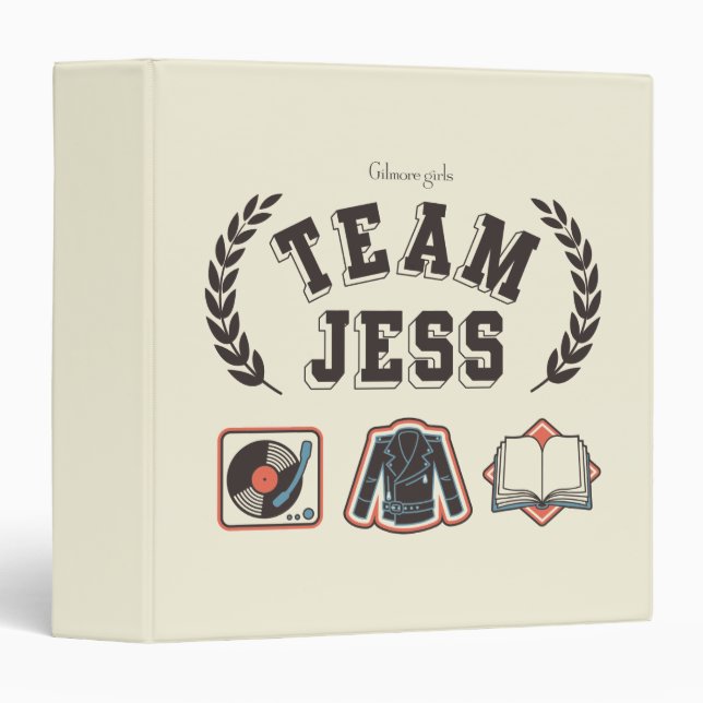 Team Jess Gilmore Girls Design 3 Ring Binder (Front/Spine)
