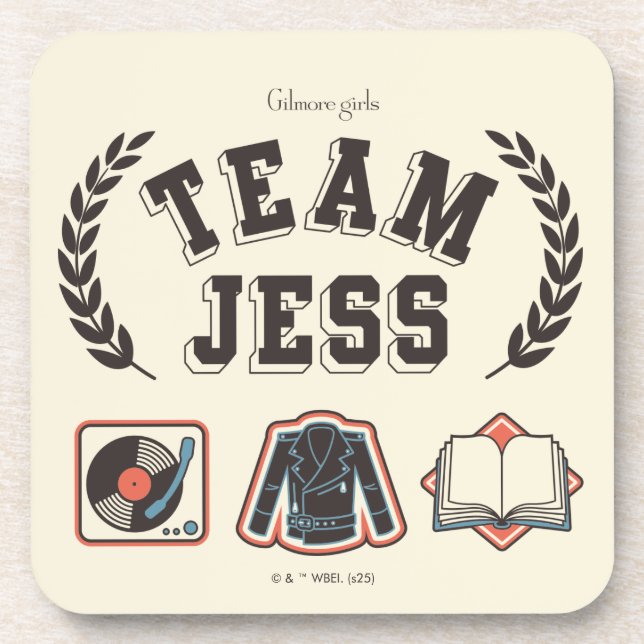 Team Jess Gilmore Girls Design Beverage Coaster (Front)
