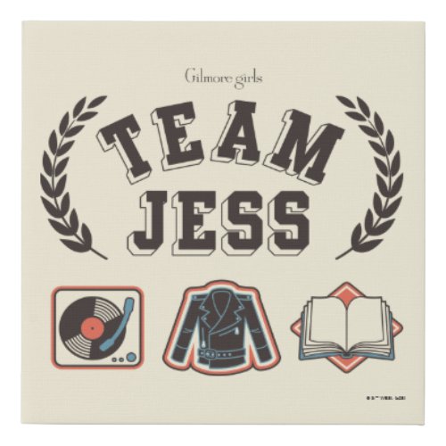 Team Jess Gilmore Girls Design Faux Canvas Print