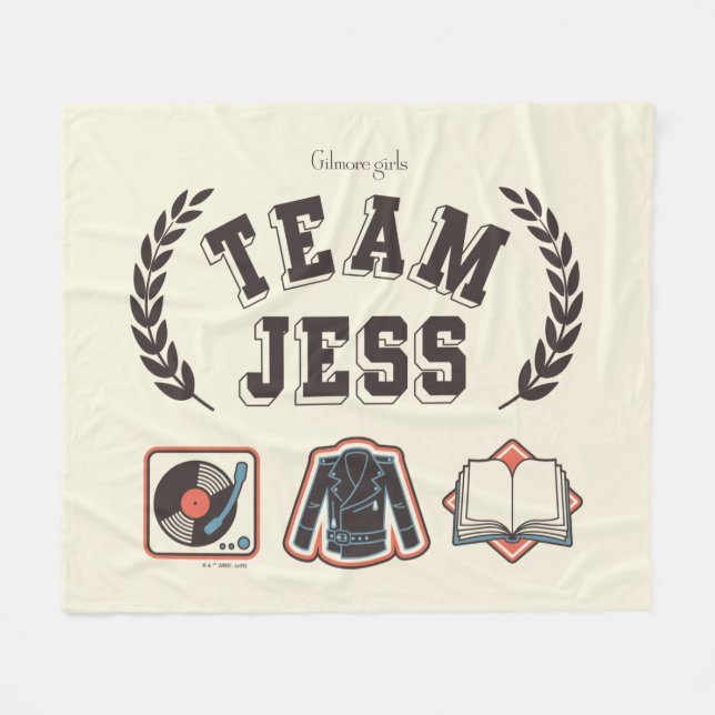 Team Jess Gilmore Girls Design Fleece Blanket (Front (Horizontal))