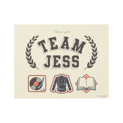 Team Jess Gilmore Girls Design Metal Print