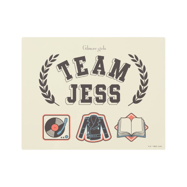 Team Jess Gilmore Girls Design Metal Print (Front)