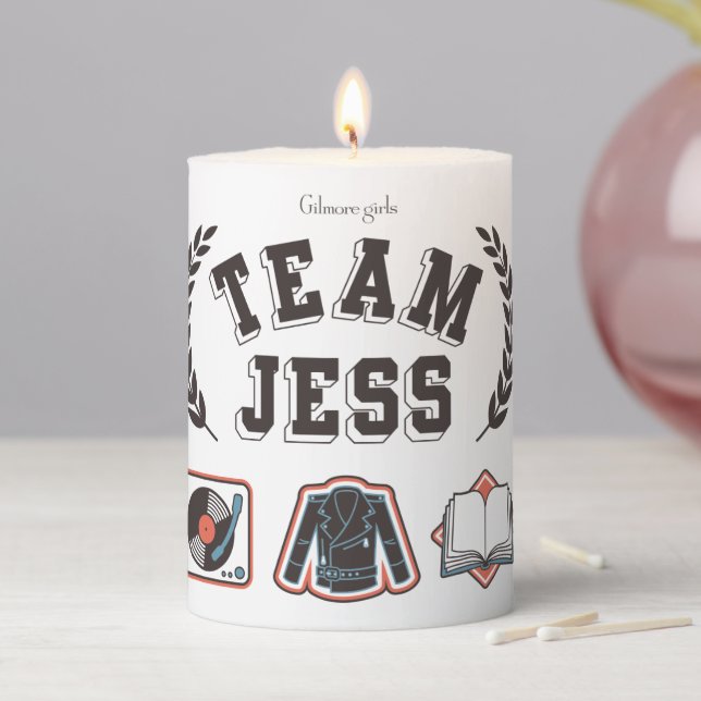 Team Jess Gilmore Girls Design Pillar Candle (In Situ)