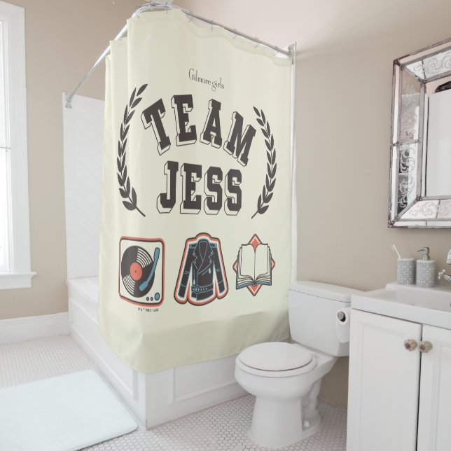 Team Jess Gilmore Girls Design Shower Curtain (In Situ)