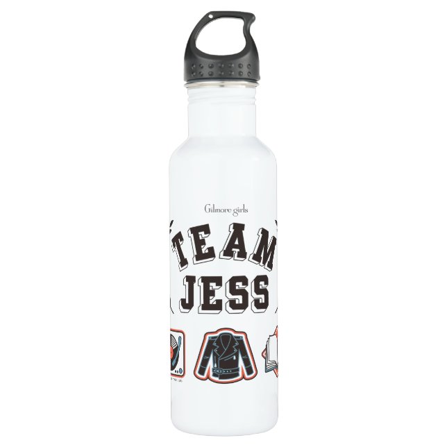 Team Jess Gilmore Girls Design Stainless Steel Water Bottle (Front)