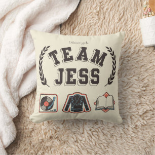 Team Jess Gilmore Girls Design Throw Pillow