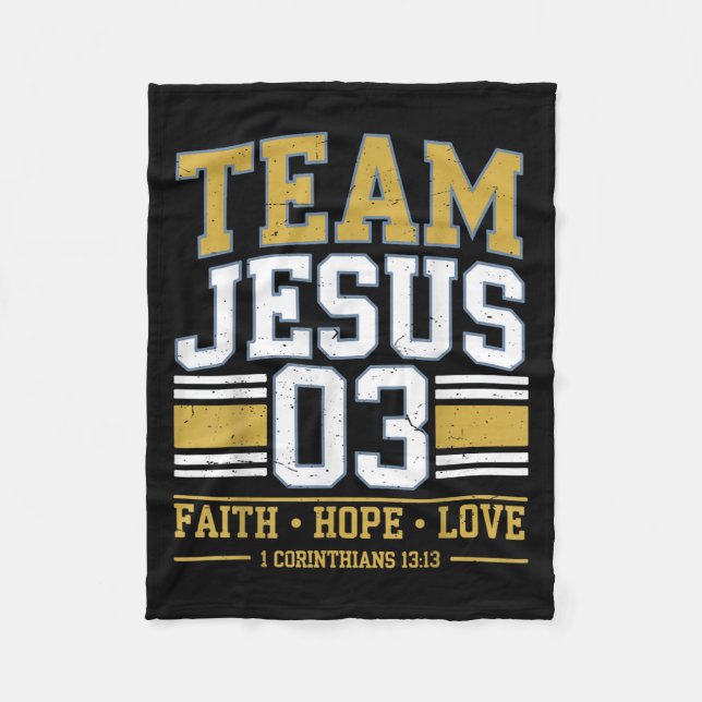Team Jesus 03 Christian Faith Men Teen Girl Toddle Fleece Blanket (Front)