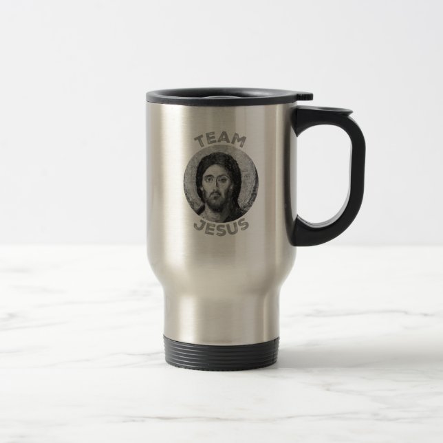 Team Jesus: Christ Pantocrator Icon Travel Mug (Right)
