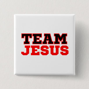 Team Jesus Christian Faith Button
