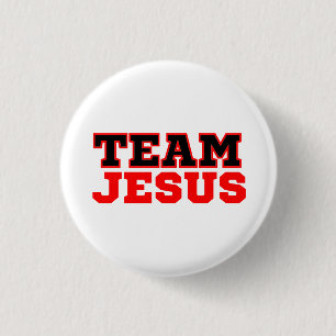 Team Jesus Christian Faith Button