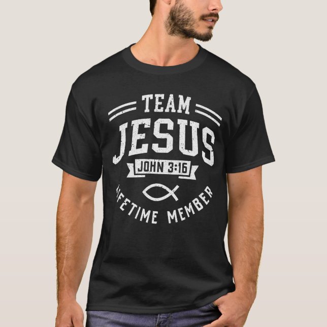 Team Jesus Christian Faith Religious Men Women   T-Shirt (Front)