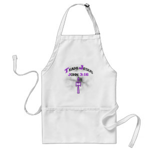 Team Jesus Christian John 316 Adult Apron