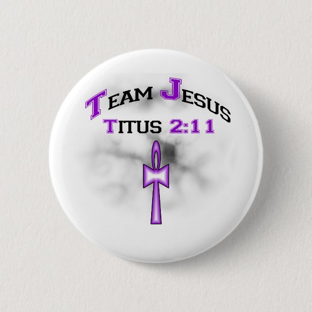 Team Jesus Christian Titus 211 Pinback Button (Front)