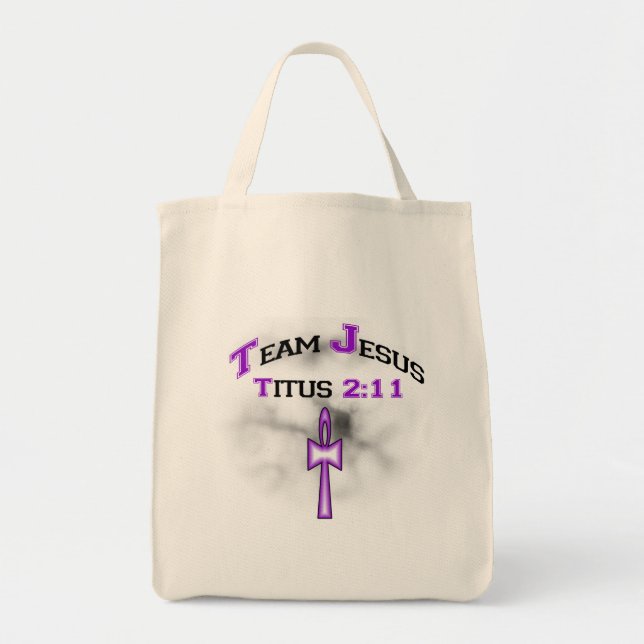 Team Jesus Christian Titus 211 Tote Bag (Front)