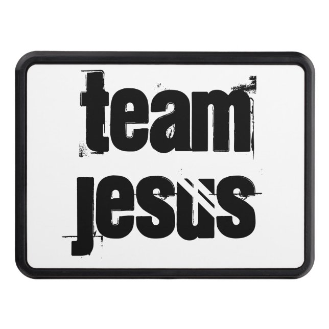Team Jesus - cool grungy font Christian Hitch Cover (Front)