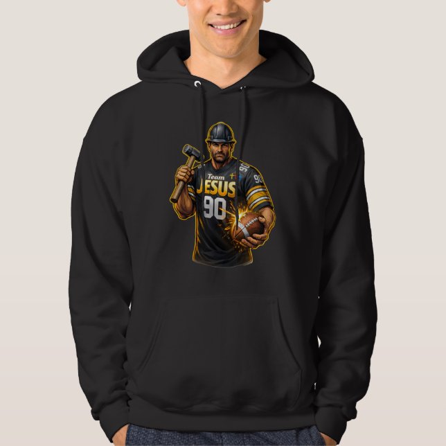 Team JESUS Football 90 - Christian Hoodie (Front)
