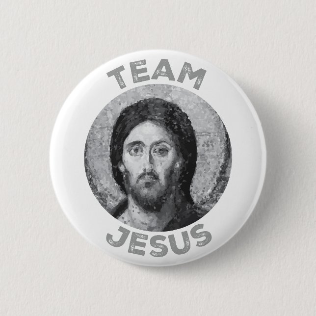 Team Jesus Iconography Item Button (Front)