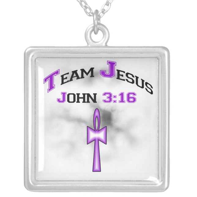 Team Jesus John 3:16 Christian Necklace (Front)