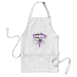 Team Jesus Mark 12:30 Adult Apron