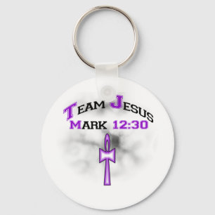 Team Jesus Mark 12:30 Keychain