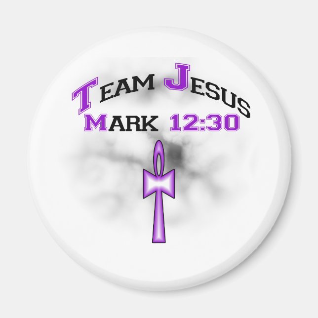 Team Jesus Mark 12:30 Magnet (Front)