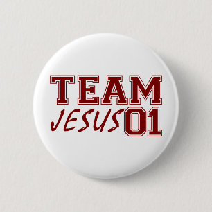 Team Jesus Pinback Button