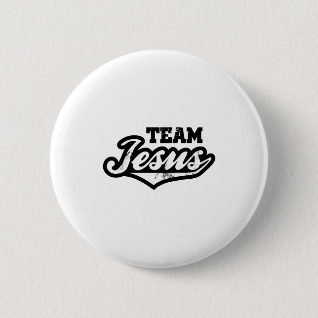Team Jesus T Shirt  Button (Front)