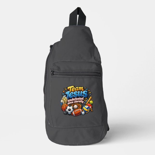 Team JESUS undefeated since eternity - Christian Sling Bag (Front)