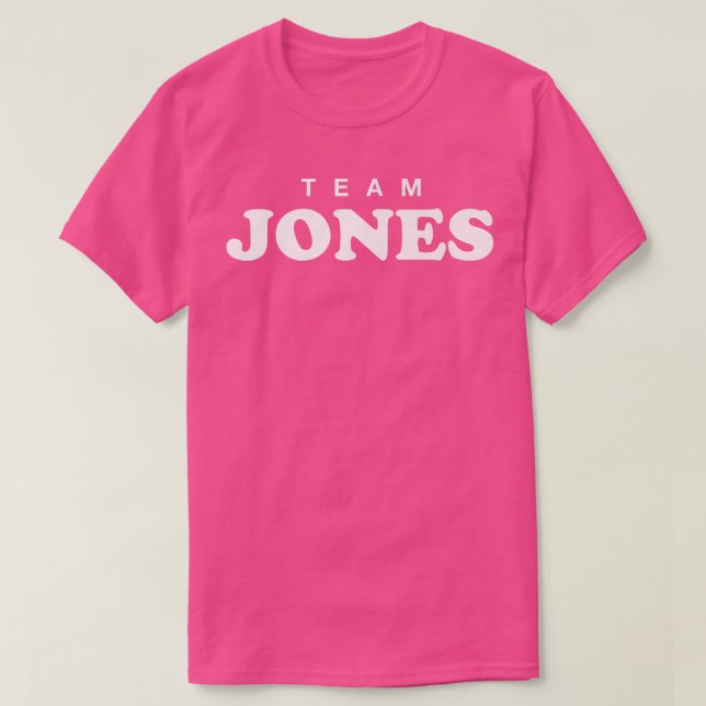 Team Jones Personalized Surname Bride Groom Family T-Shirt (Design Front)
