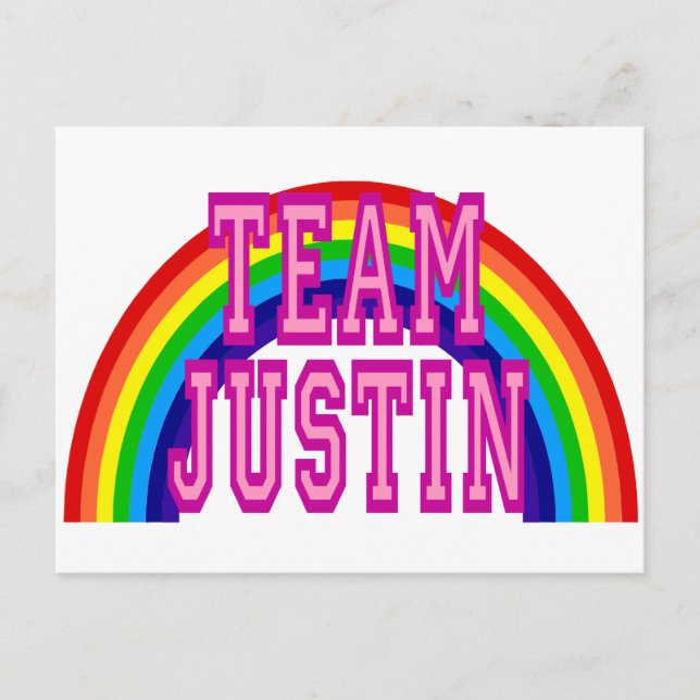 Team Justin Postcard (Front)