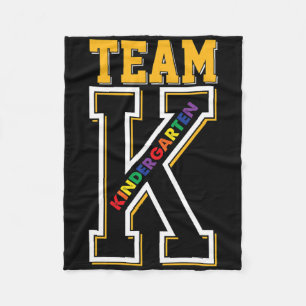 Team K Kindergarten Teacher Student Byck To School Fleece Blanket