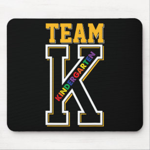 Team K Kindergarten Teacher Student Byck To School Mouse Pad