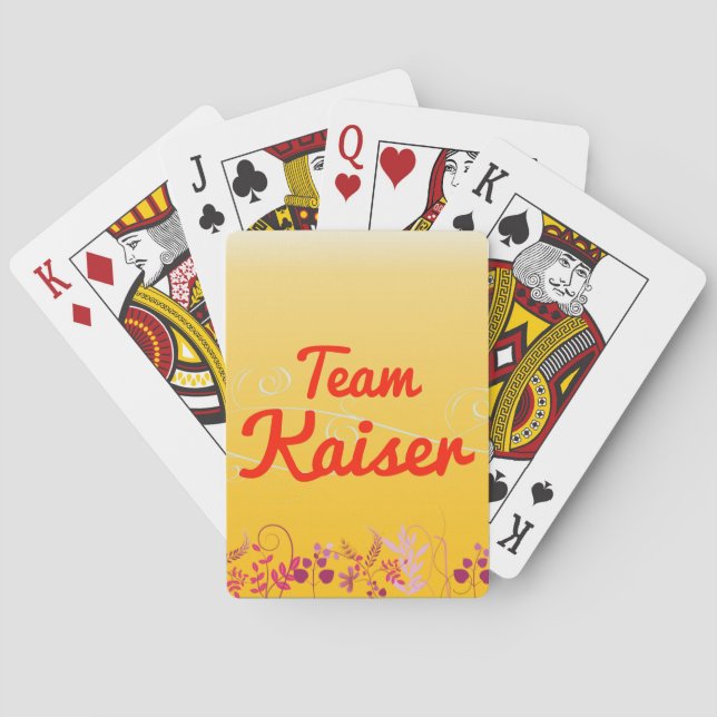 Team Kaiser Poker Cards (Back)