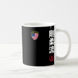 Team Karate Goju Ryu Usa Flag Kanji Japanese Marti Coffee Mug
